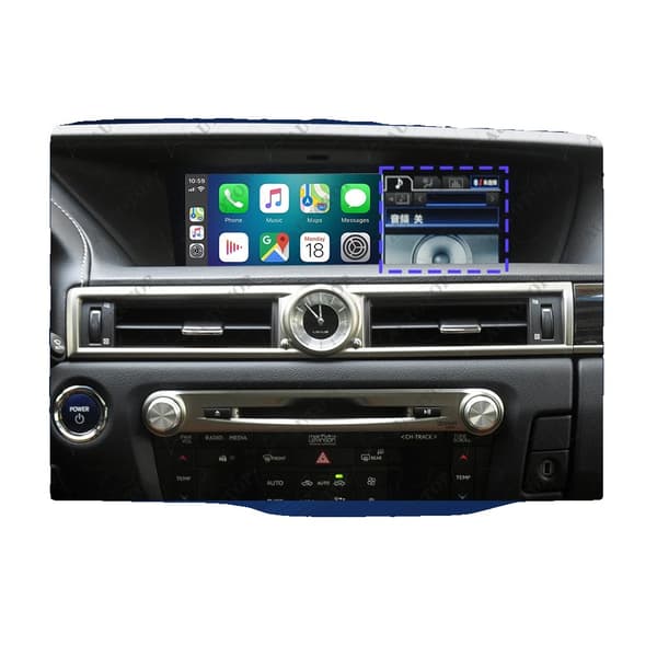 CarPlay/Android Auto Dekoder, Trådløs Funktionalitet, Nem Installation,LS GS 12-14 Joystick