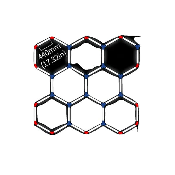 Garagebelysning, hexagonal design, energieffektiv,8PCS-B