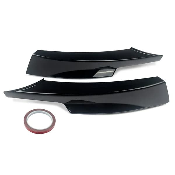 Front Splitter Lip, Kompatibel med E90 E91, Glans Sort ABS,Glans Sort