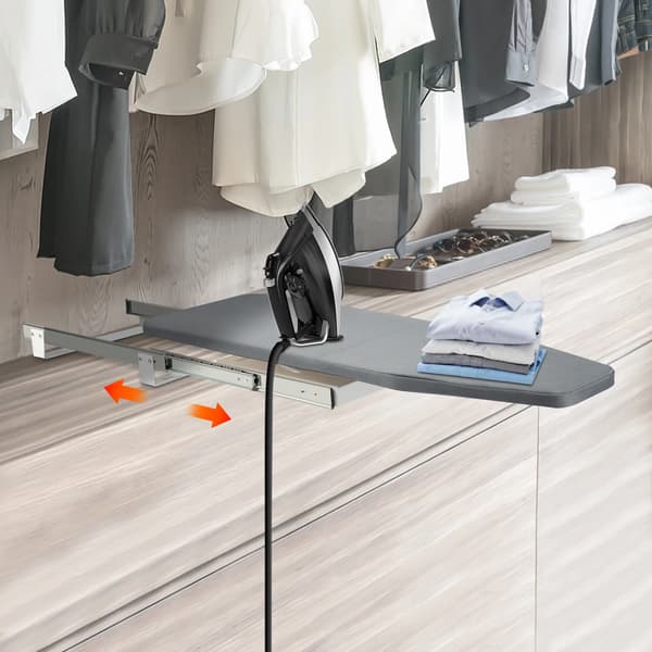 Strykbord, Fällbar Design, 180° Rotation,Ljusgrå