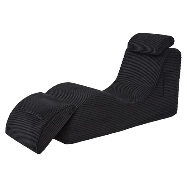 Fritidsstol, Ergonomisk Design, Komfortabel Skumfyldning,Sort