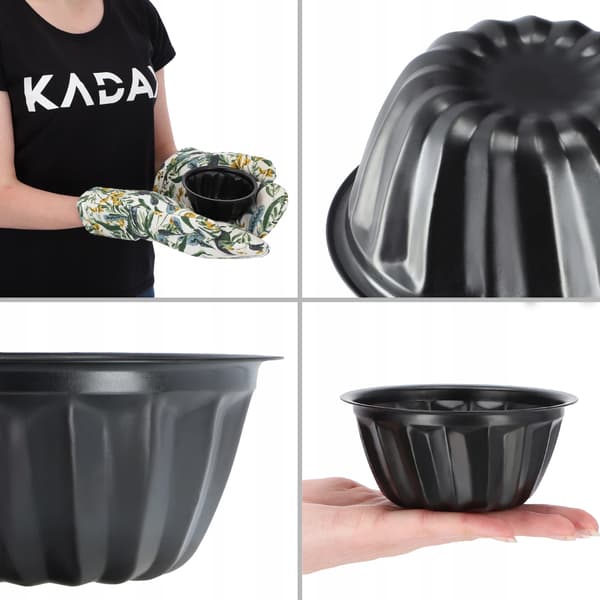 Bagemuffe, Non-stick Metal, Spiral Design,Sølv