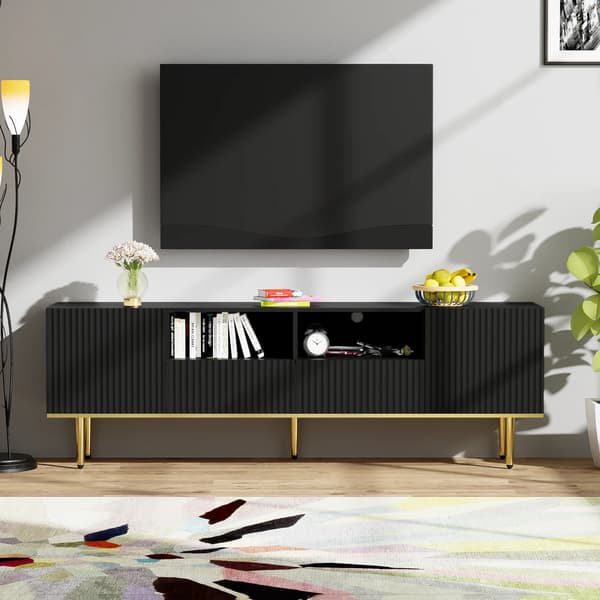 TV-bord, Elegant Design, God Opbevaring,Sort