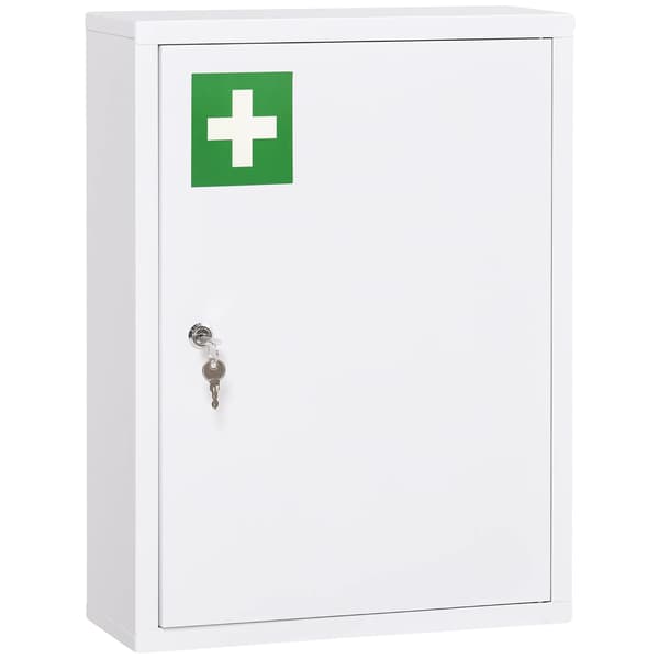 Medicinskåp, Stålkonstruktion, Säkert låssystem, VIT