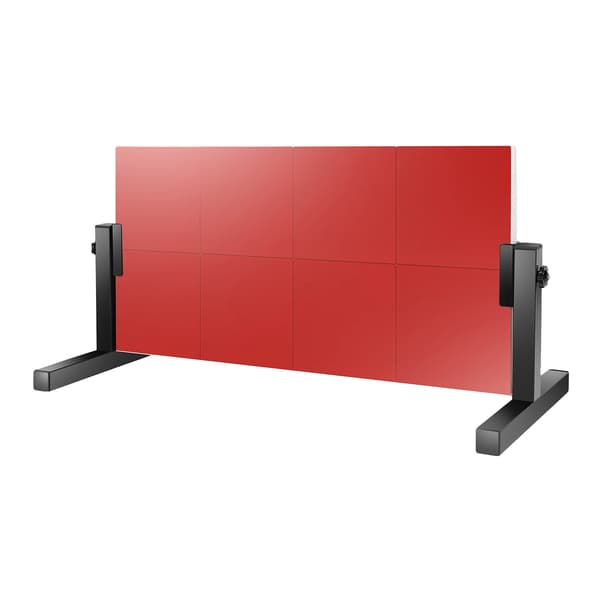 Bordtennis Rebound Board, 360-Grad Justerbar, Solid Træ Design,Rød