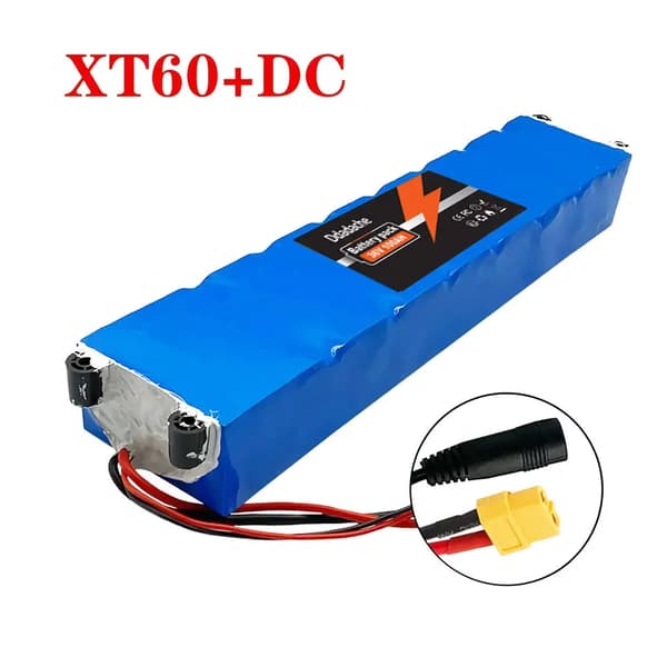 Litiumjonbatteripaket, 10000mAh kapacitet, 36V konfiguration, XT60 DC