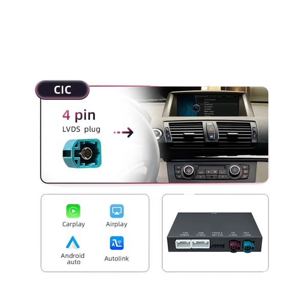 CarPlay/Android Auto Interface Modul, Bluetooth Forbindelse, Nem Installation,CIC