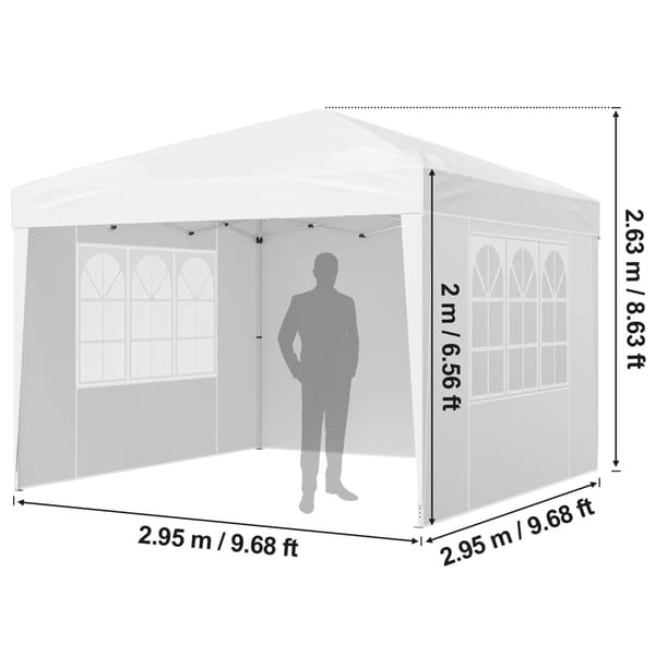 Tält, Hållbart Tyg, Snabb Uppställning,10x10ft