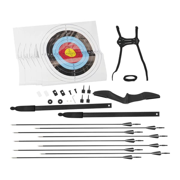 Recurve Båge Set, Komplett Nybörjarkit, Hållbara Material,svart