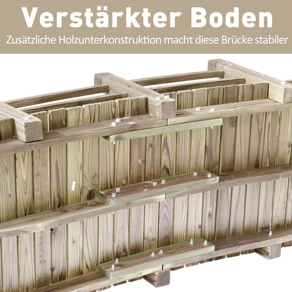 Trädgårdsbro, Elegant Design, Hög Lastkapacitet,Beige