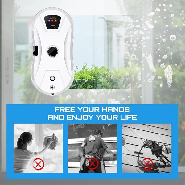 Vinduespudserrobot, Automatisk Drift, Intelligent Navigation,HVID, EU