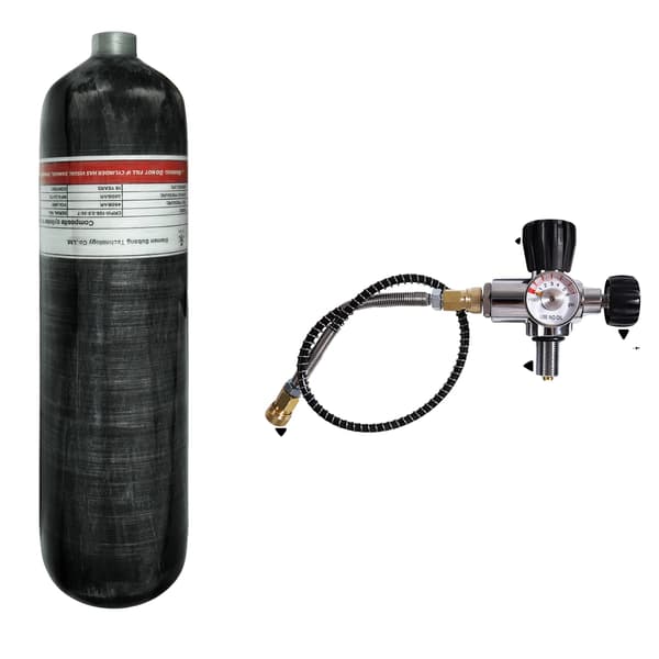 Högtryckstank, Kolfiberkonstruktion, Lättviktsdesign,3L med ventil B