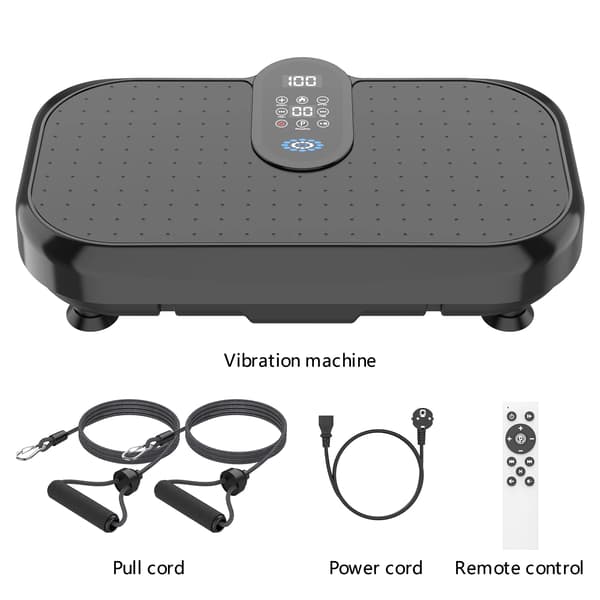 Vibrationsplade, LED-display, Bluetooth-forbindelse,sort