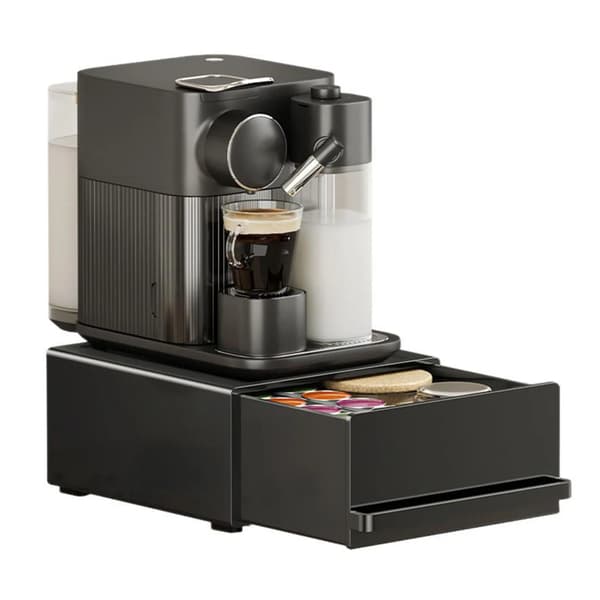 Kaffekapselorganisator, Utrækkelig Skuffe, Pladsbesparende Design,sort