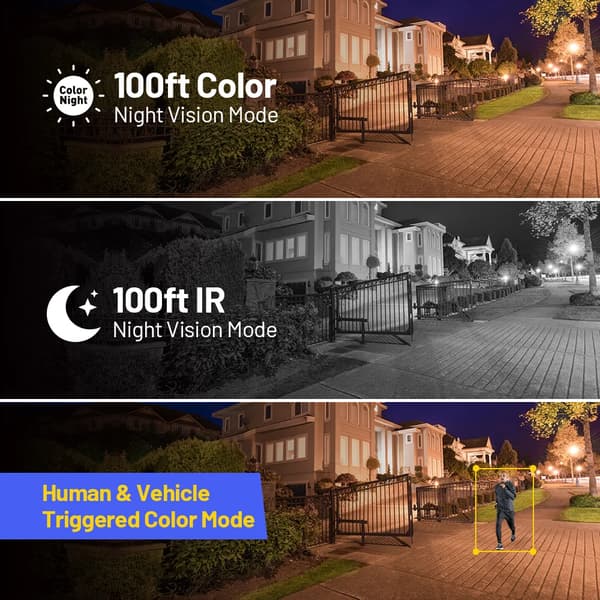 CCTV-kamera, 12MP opløsning, smarte detektionsfunktioner
