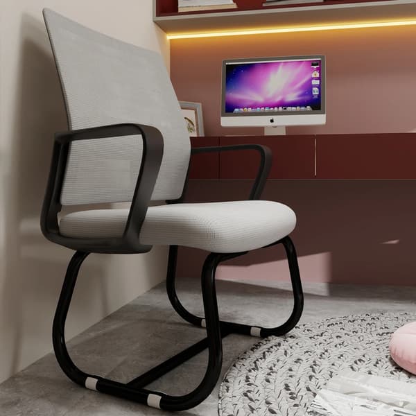 Kontorstol, Metalramme, Ergonomisk Design,CQY-grå og sort