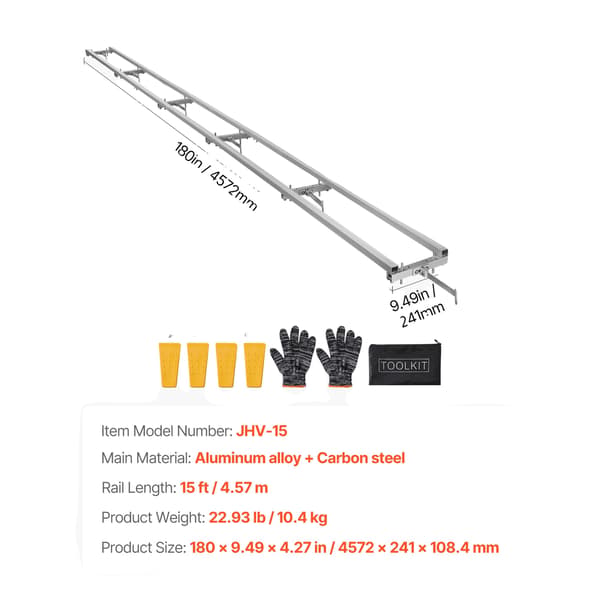 Jernbanefræsningssystem, Justerbar Guide, Holdbar Konstruktion,15ft