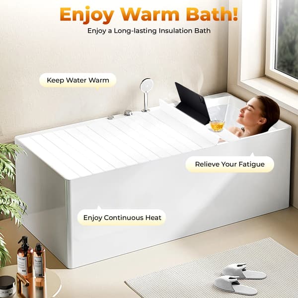 Badekar Tray, Foldbart Design, Vandtæt Funktion,hvid