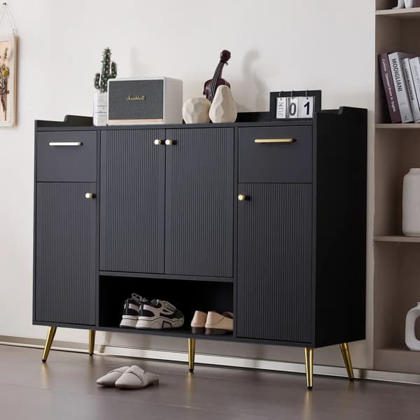 Sko skåp, Rymlig förvaring, Modern design,svart