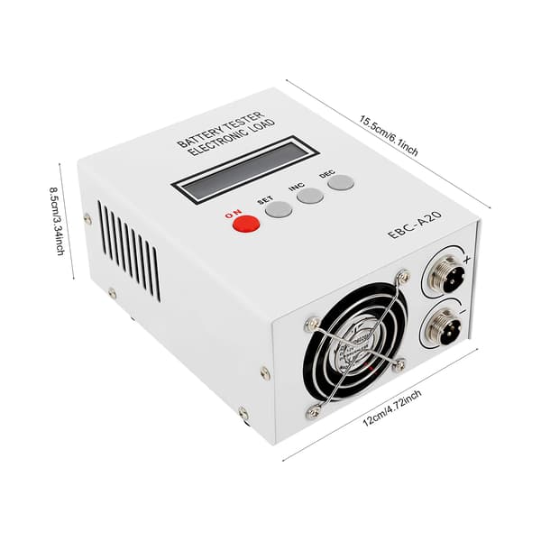 Batterikapacitetstestare, Precision Lasttest, LCD-display,Off White