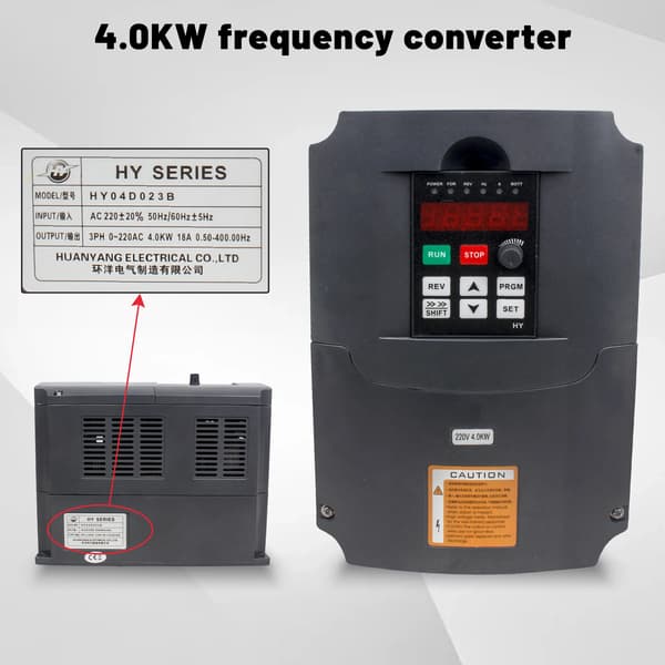 Spindelmotor, 3,5 kW effekt, luftkølet,TILFØJ VFD, 220V-b