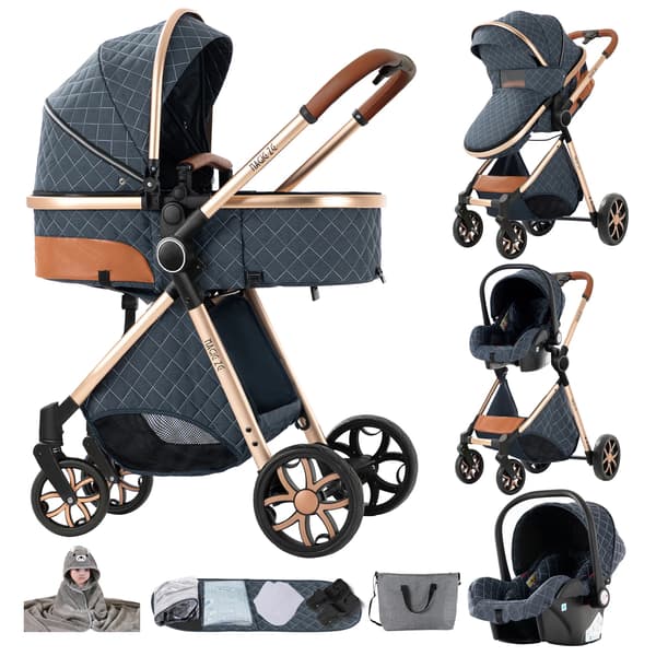 Barnvagn, Lättviktsdesign, Kompakt Fällning,YV9-BLUE1