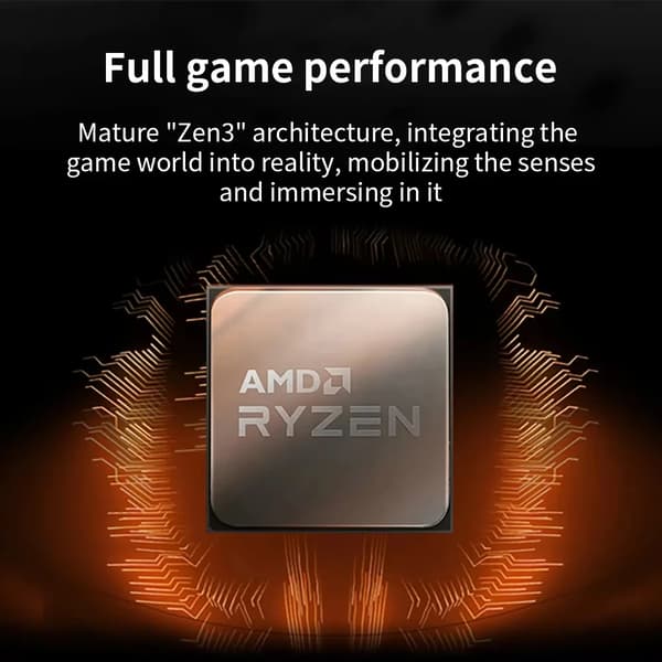 Skrivbords-CPU-processor, 6-kärnig, 4,7 GHz max boost, 3,7 GHz bas, L3-cache 32MB, AM4-sockel