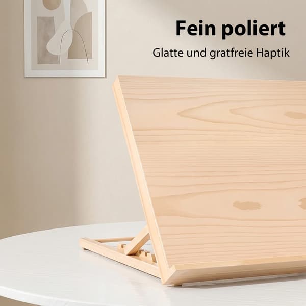 Tegnebord, Bøg, Justerbart Design,A2 Tabelstaffeli