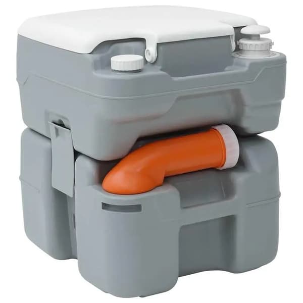 Bærbar Campingtoilet, Kompakt Design, Holdbart Materiale,GRÅ