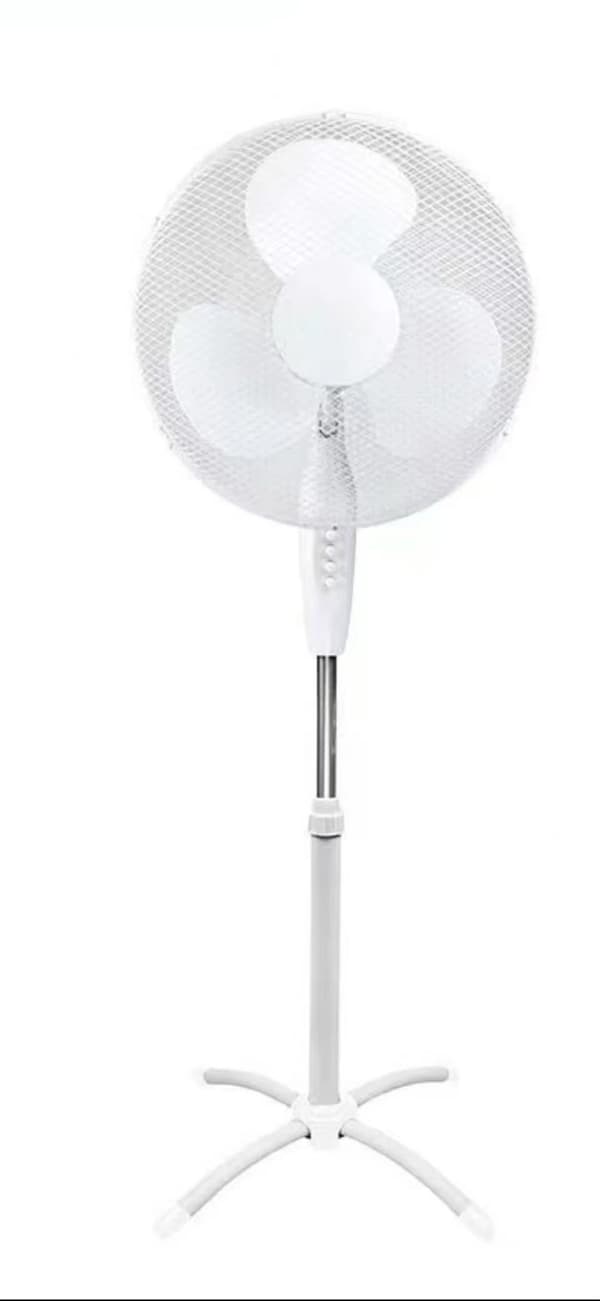 Stående Gulvventilator, 3 Hastighedsindstillinger, Bred Oscillation,HVID