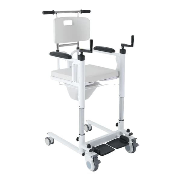 Transportstol, Højdejusterbar, Sammenklappelig Design,Hvid Ris