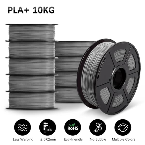 3D Printer Filament, PLA META, Miljøvenligt Materiale,PLA PLUS Grå