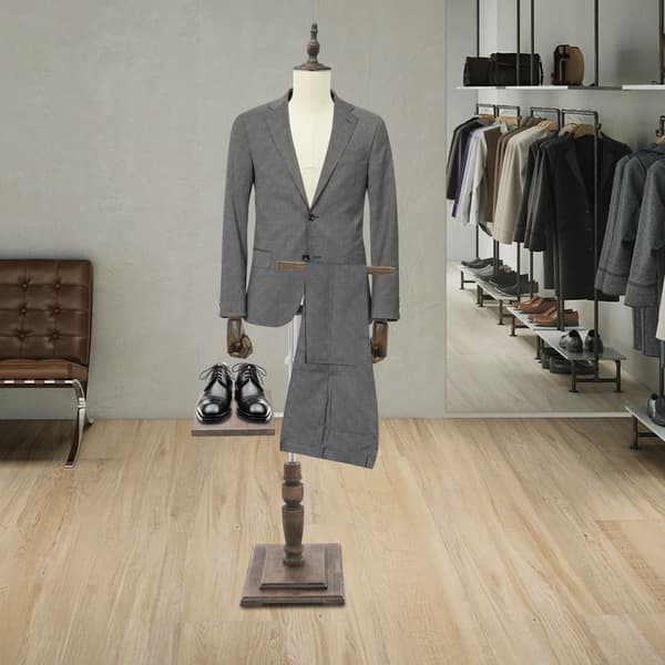 Mannequin, Overkropsdisplay, Justerbar Højde,Brun