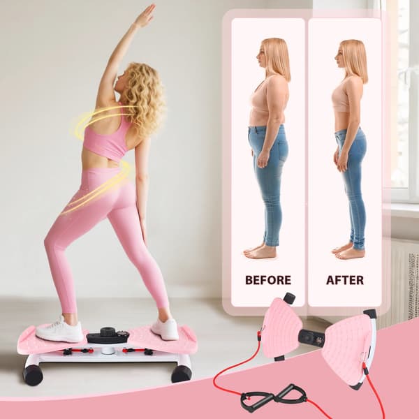 Midjevridande bräda, fotmassagefunktion, hållbar design,Rosa