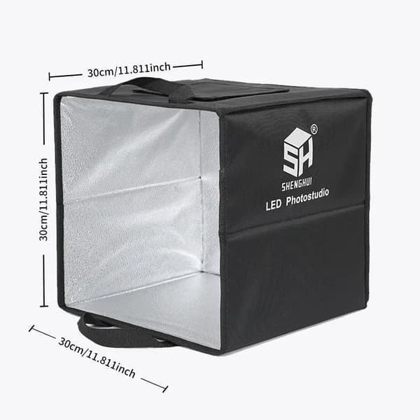 Fotografi Lightbox, Multi-Vinkel Optagelse, Integreret LED Belysning,45CMx43CMx43CM