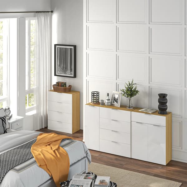 Vardagsrumsskåp, Modern Design, Bra Förvaring, VIT