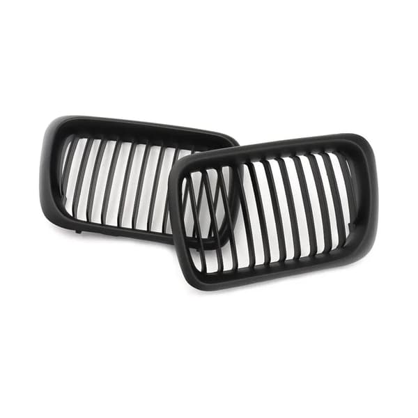 Frontbumpergrill, Holdbart ABS-plast, Nem installation,Matte Sort