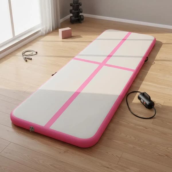Gymnastikmåtte, Holdbart PVC, 500X100X10Cm, Bærbart Design,hær grøn