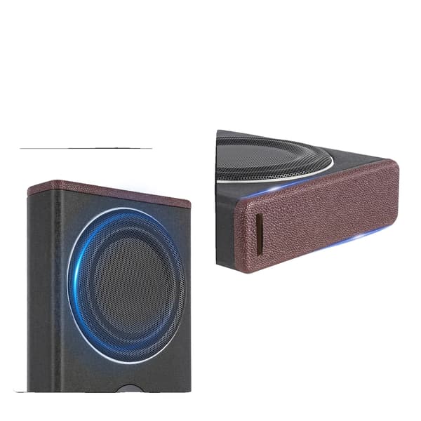 Bil Subwoofer, Slank Design, Kraftig Bas Udgivelse,Sort