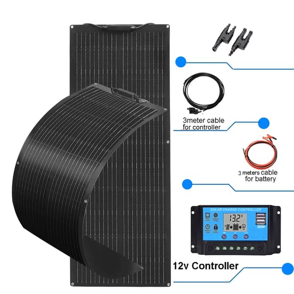 Solpanelset, 160W Effekt, Flexibel Design,160W solkit B