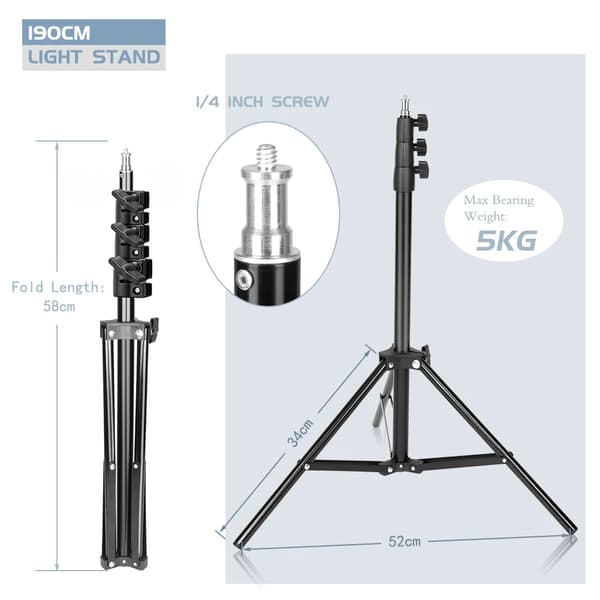Stativ, Mini Design, Bluetooth Fjärrkontroll,200cm