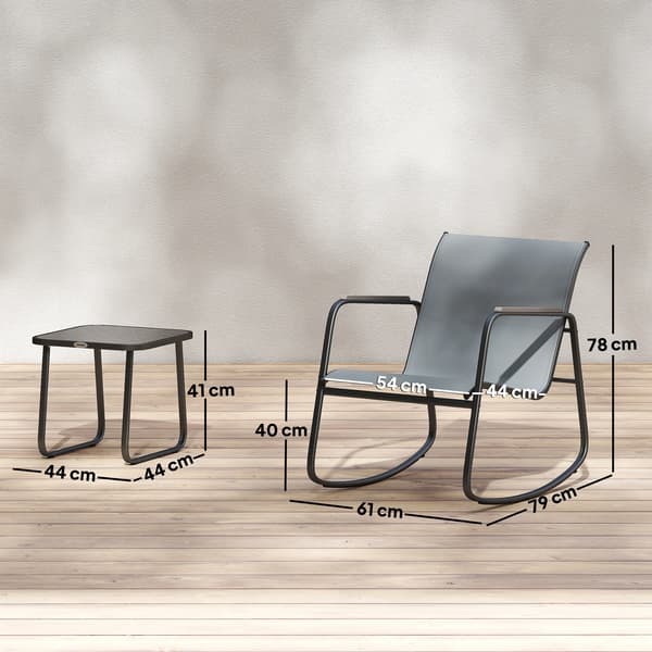 Bistroset, Snygg Design, Hållbara Material, LJUSGRÅ