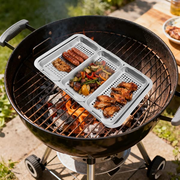 Grilltillbehör, Rostfritt Stål, Diskmaskinssäker,Silver
