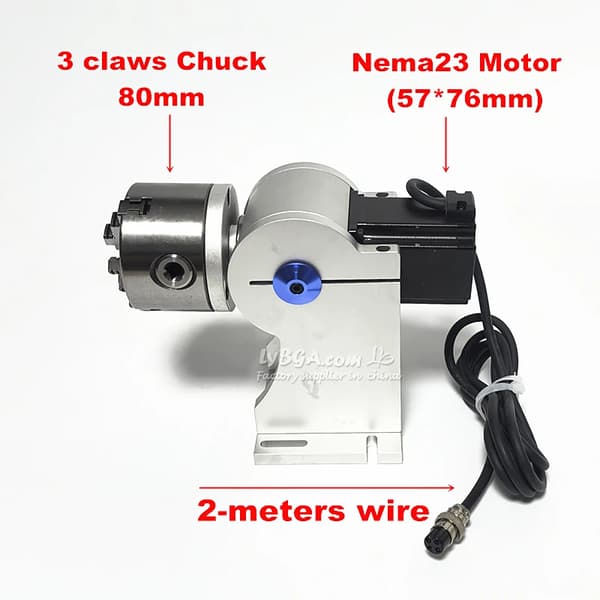 Rotary Axis Chuck, 80 mm Diameter, Precision Engineering,D80 Rotationsaxel
