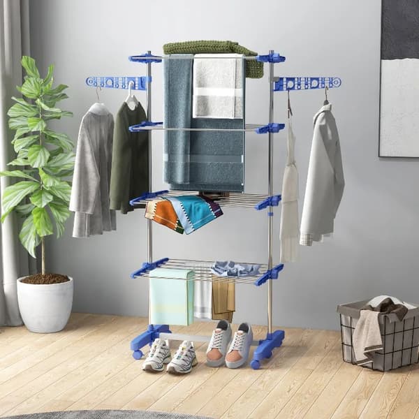 Tørrerack, Foldbart Design, Multi-Niveau Kapacitet,hær grøn, 6