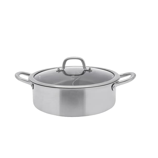 Hot Pot, Rustfrit Stål, Dobbelt-Smag Divider,Sølv