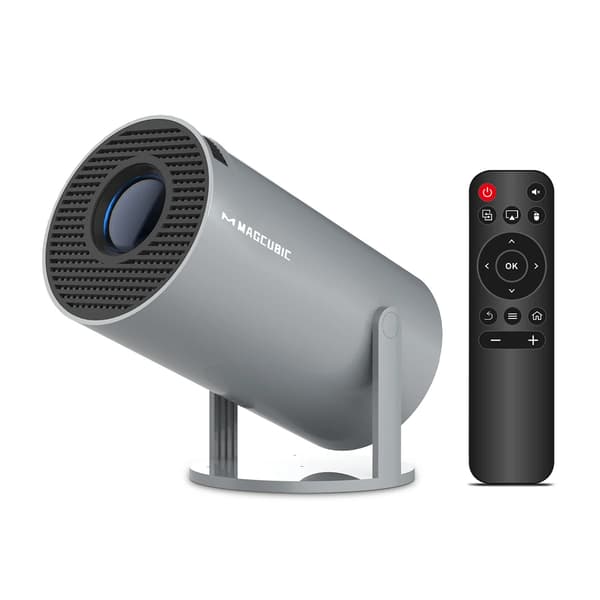 Projektor, 4K Understøttelse, Trådløs Forbindelse,HY300 Pro-Grå, EU Stik-a