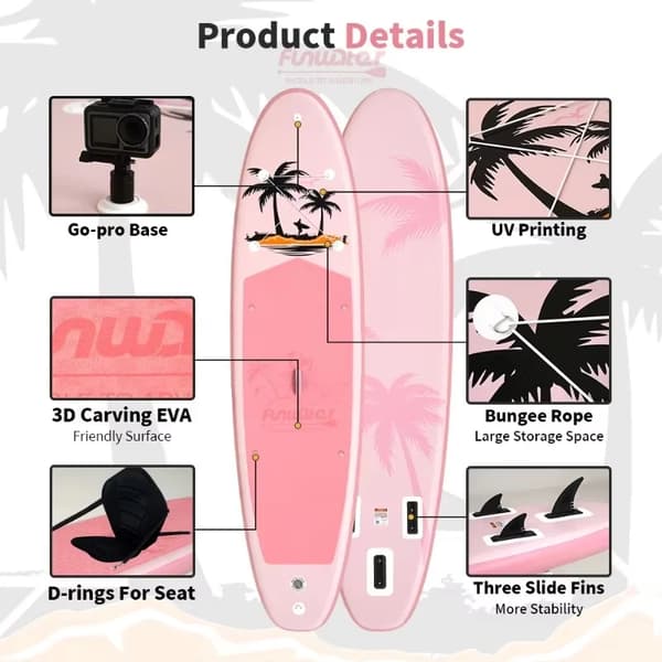 Paddle Board, Ultra-let Inflatable, Non-slip Overflade,SUPFW37B
