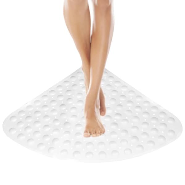 Duschmatta, Halkfri Design, Snabbtorkande Funktion,VIT
