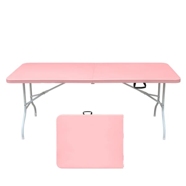 Bärbart Fällbord, Lättviktsdesign, 135 kg Kapacitet, Rosa